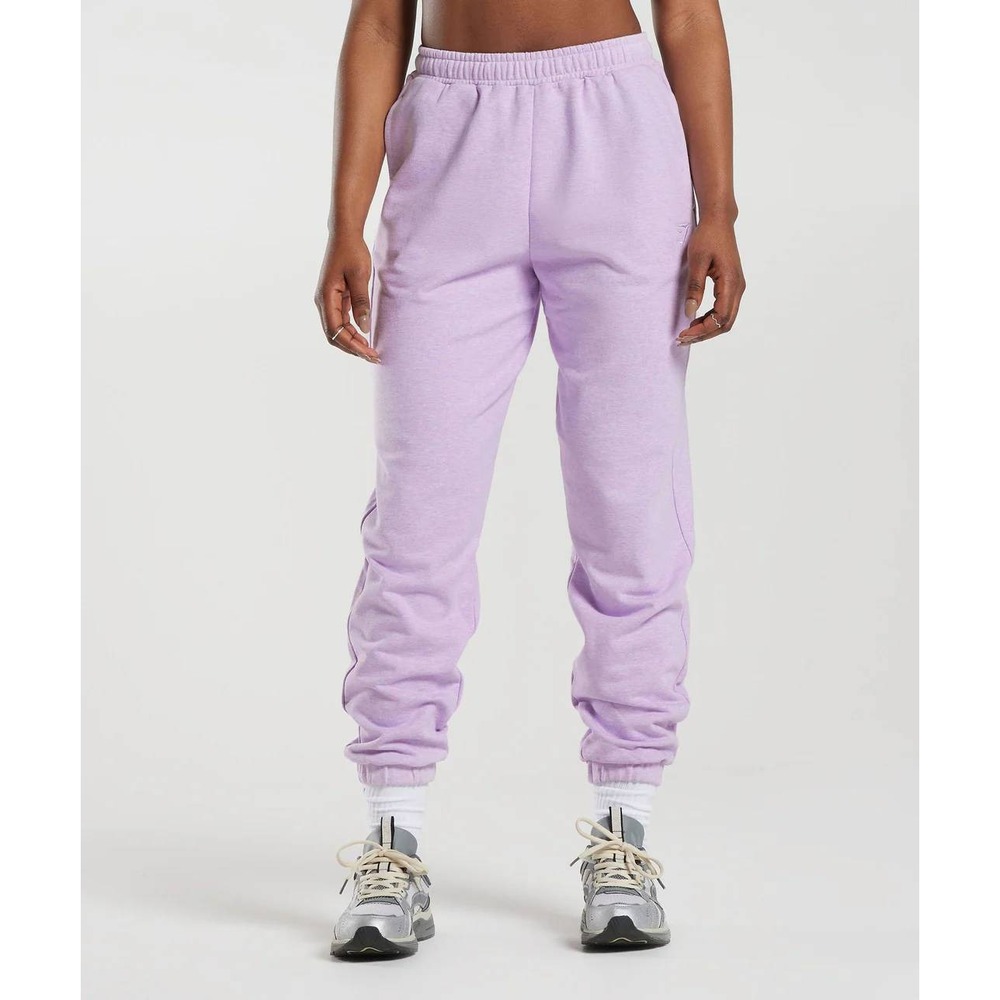 Gymshark Rest Day Sweats Joggers M Purple Fleece High Waisted Sweatpants Medium